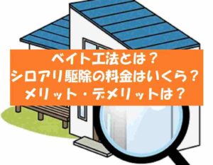 【シロアリ駆除】ベイト工法の費用と駆除方法とは？デメリットやメリットは？